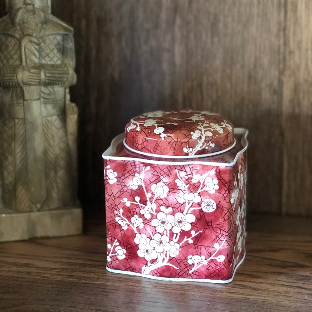 Cherry Blossom Tin Can
